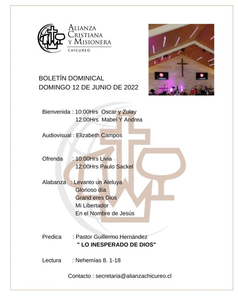 Boletín Dominical 12-06-2022
