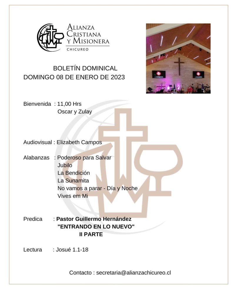 Boletín Dominical 08-01-2023