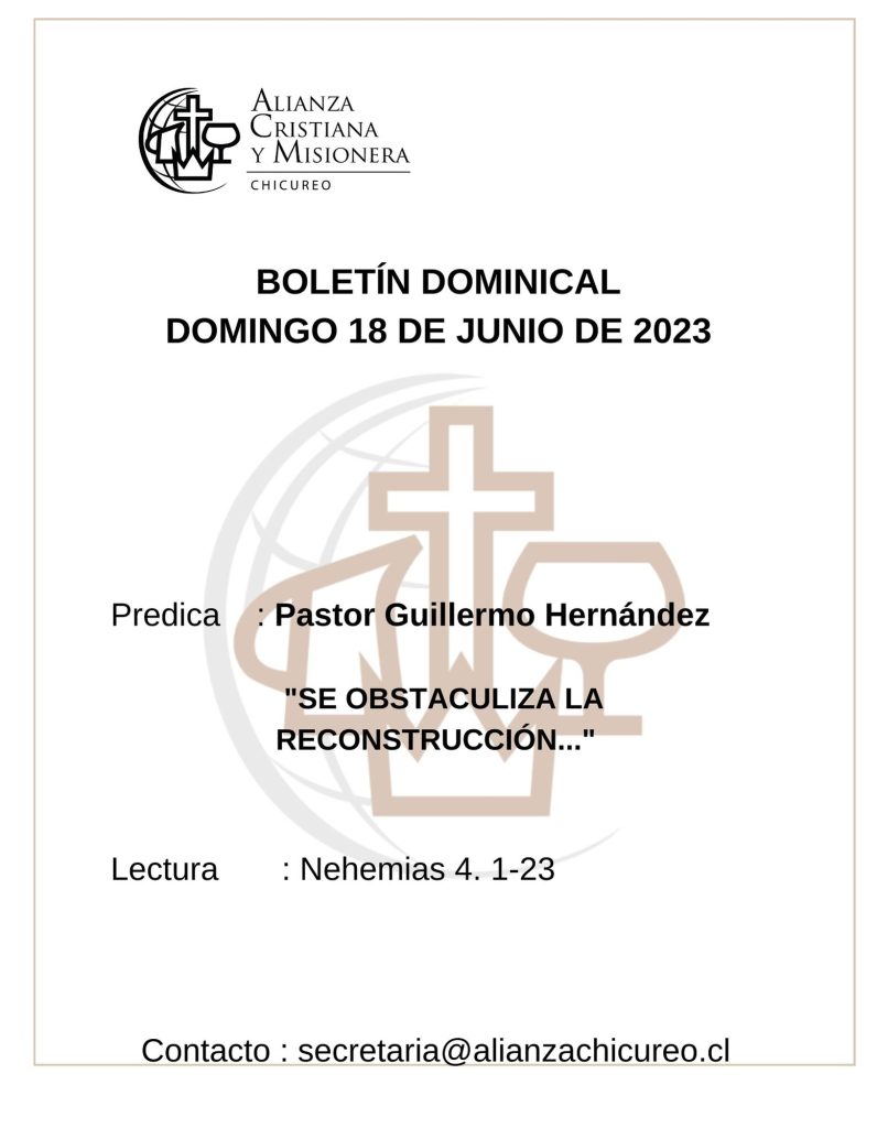 Boletín Dominical 18-06-2023