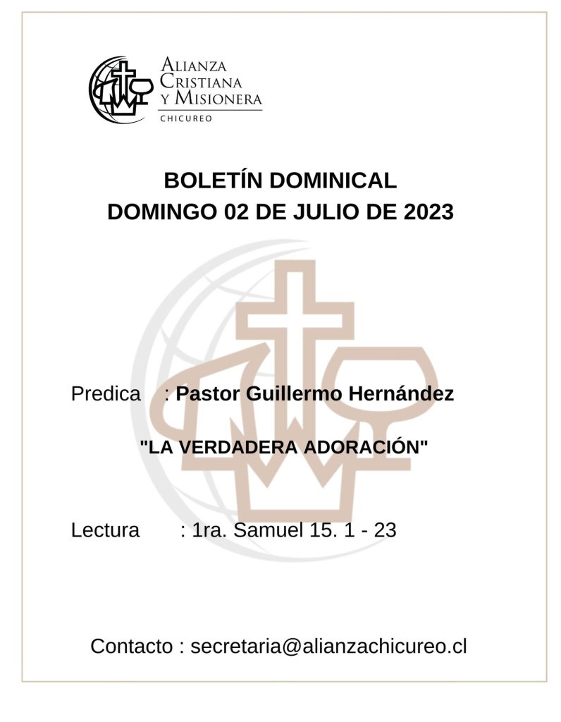 Boletín Dominical 02-07-2023